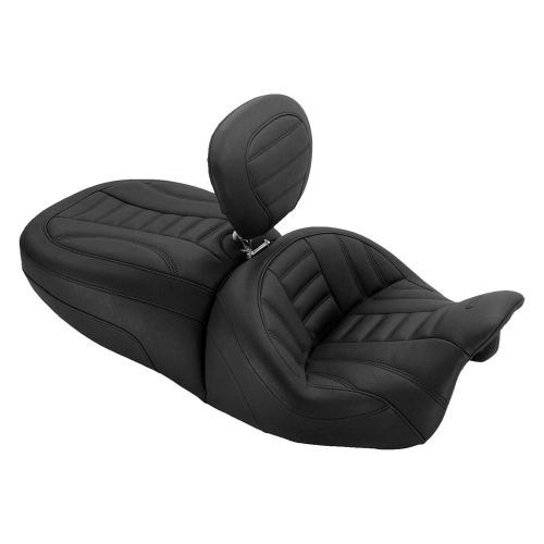 Mustang - Mustang One-Piece Vintage Touring Seat with Driver Backrest - 79592