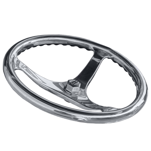 Edson Marine - Edson 13" SS ComfortGrip PowerWheel Steering Wheel - Polished - Fits 3/4" Tapered Shaft