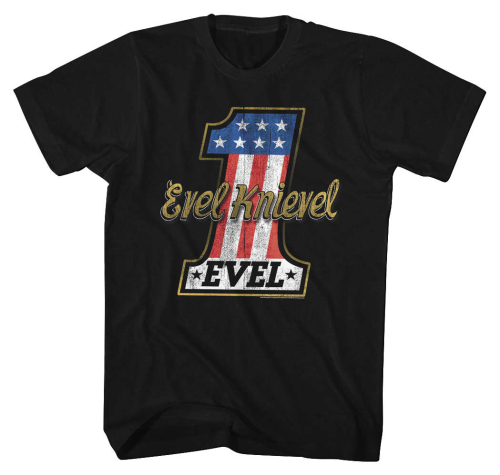 Evel Knievel - Evel Knievel Evel One T-Shirt - EK5102-2XL - Black - 2XL