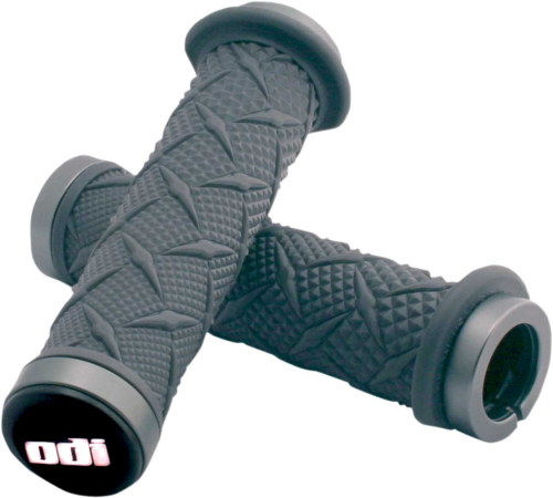 ODI - ODI ATV Xtreme Lock-On Grips - Graphite - Silver Clamp - J30XTH-S