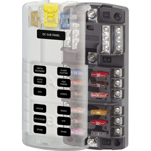 Blue Sea Systems - Blue Sea 5032 ST-Blade Split Bus Fuse Block