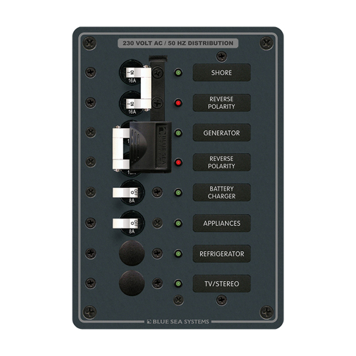 Blue Sea Systems - Blue Sea 8567 AC Toggle Source Selector (230V) - 2 Sources + 4 Positions