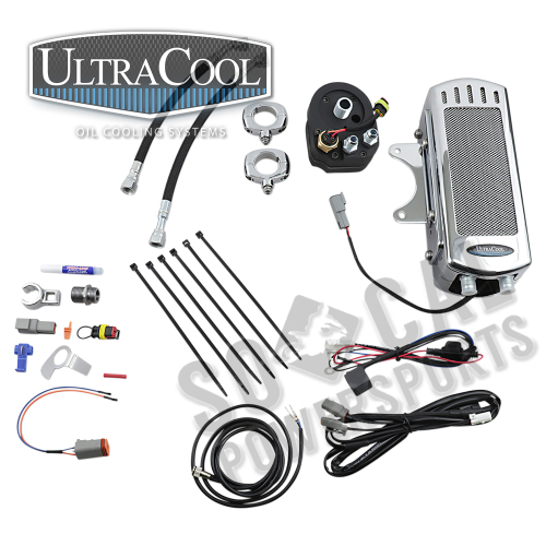 UltraCool - UltraCool Frame Mounted Oil Cooler Kit - Chrome - SMT-1C