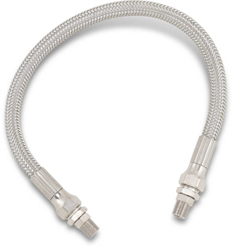 Drag Specialties - Drag Specialties Universal Stainless Steel Braided Oil Line - 14in. - 614