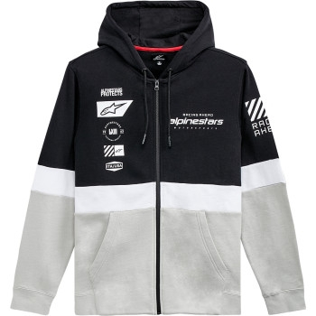 Alpinestars - Alpinestars Position Zip Hoodie - 1212-530221109L - Black/White/Silver - Large