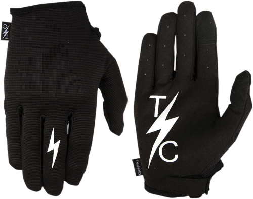Thrashin Supply Company - Thrashin Supply Company Stealth Mirror Logo On Palm Gloves - SV2-01-008 - Black With Mirror Logo On Palm - Small