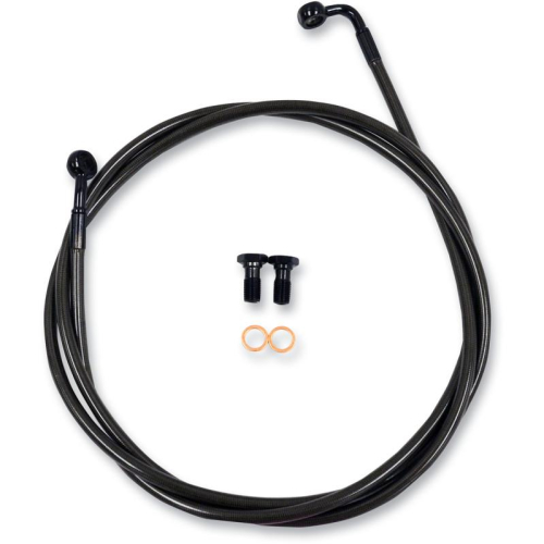 LA Choppers - LA Choppers Midnight Braided Brake Line - 12-14in. Ape Hangers - LA-8153B13M