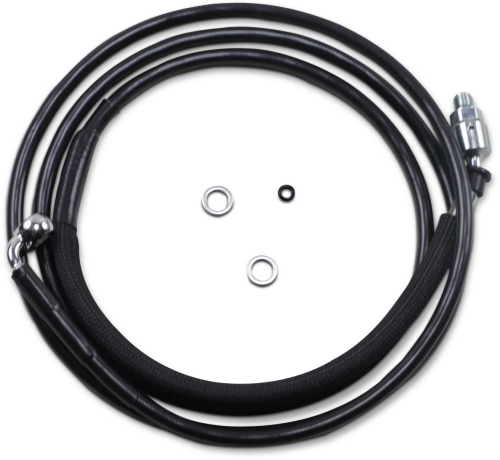 Drag Specialties - Drag Specialties Stainless Steel Hydraulic Clutch Line - 80 1/8in. (+10in.) - Black - 0661-0018
