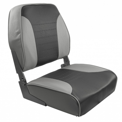 Springfield Marine - Springfield Economy Multi-Color Folding Seat - Grey/Charcoal