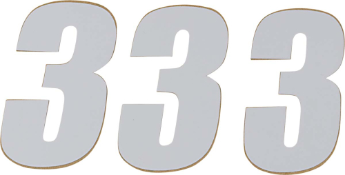 DCOR - DCOR Individual Numbers 6in. - No.3 - White - 45-16-3