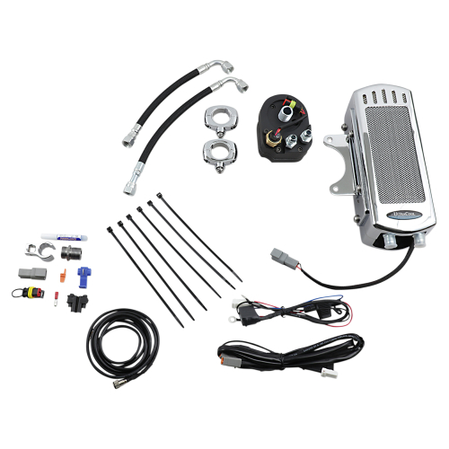 UltraCool - UltraCool Frame Mounted Oil Cooler Kit - Chrome - SMS-1C