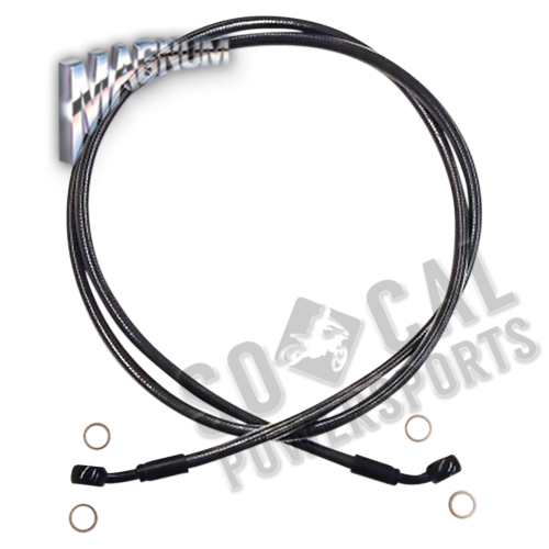 Magnum - Magnum Black Pearl E-Z Align Single Disc Front Brake Line - +6in. - 46349SW