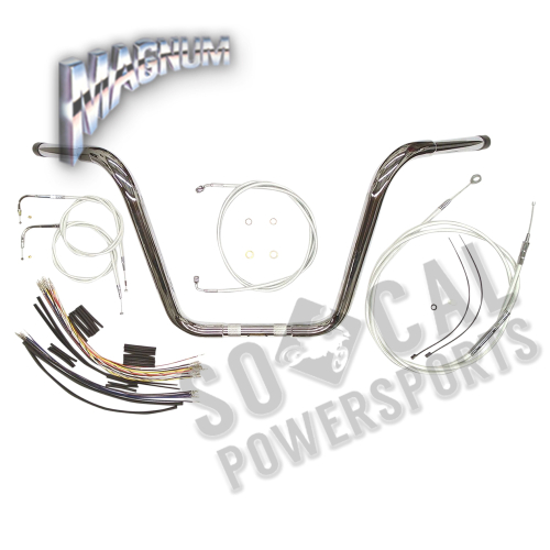 Magnum - Magnum Caliber Ape Hanger Handlebar Installation Kit - 12in. - Chrome - 38825-112