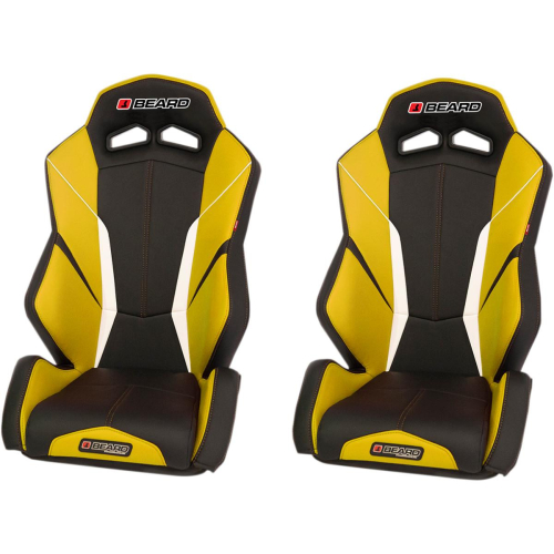 Beard Seats - Beard Seats Torque V2 Front Seats (Pair) - Black/Yellow - 852-534