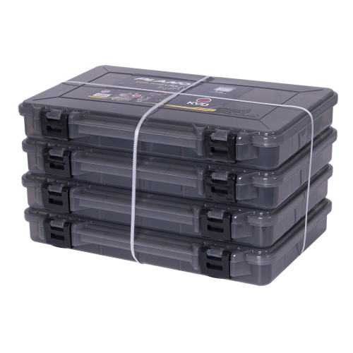 Plano - Plano KVD 4-Pack 3700 Stowaway Smoke w/Black Latches