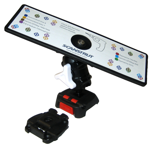 Scanstrut - Scanstrut ROKK Mini Universal Mount Kit w/Universal Self-Drill Top Plate, Adjustable Arm &amp; Screw Down Surface Base