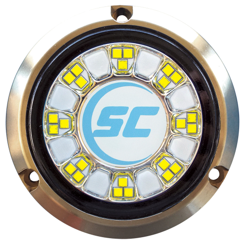 Shadow-Caster LED Lighting - Shadow-Caster SCR-24 Bronze Underwater Light - 24 LEDs - Bimini Blue/Great White