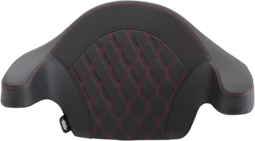 Drag Specialties - Drag Specialties Tour Box Pad - Double Diamond - Red Stitch - 0822-0439