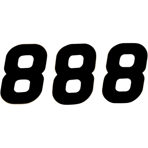 N-Style - N-Style SX Pros Stick-On Number - 6.5in. - No.8 - Black - NSX-8B