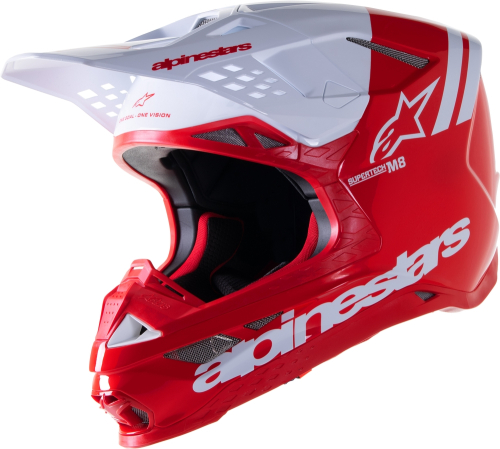 Alpinestars - Alpinestars Supertech M8 Radium 2 Helmet - 8301523-3012-2X - Bright Red/White Glossy - 2XL