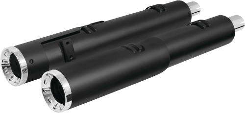 Freedom Performance - Freedom Performance 2-Step Slip-ons for Indian - Black w/Chrome Straight Tip - IN00200
