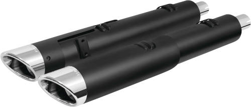 Freedom Performance - Freedom Performance 2-Step Slip-ons for Indian - Black w/Chrome Slash Tip - IN00210