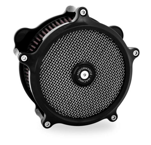 Performance Machine - Performance Machine Super Gas Air Cleaner - Black Anodized - 0206-2125-B