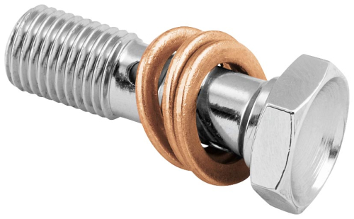 Goodridge - Goodridge Chrome Double Banjo Bolts - H-D with Dual Disc 3/8in. (10mm) - 24 - 773-03LCH