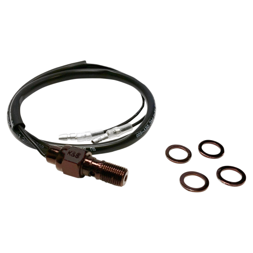 K&S Technologies - K&S Technologies Hydraulic Brake Light Switch/Banjo Bolt - Black - 12-0020B