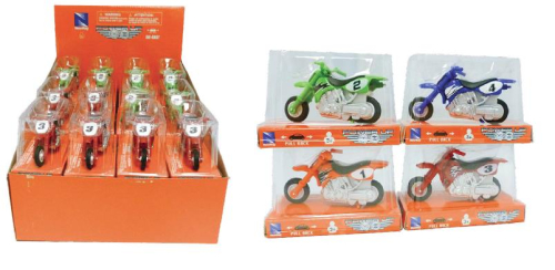 New Ray Toys - New Ray Toys Pull-Back Mini Bikes - 24pc. - 00417