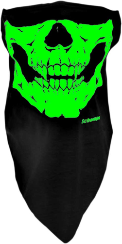 Schampa - Schampa Stretch Half-Face Mask - Glow - VNG008-GLO1 - Traditional Skull - OSFM