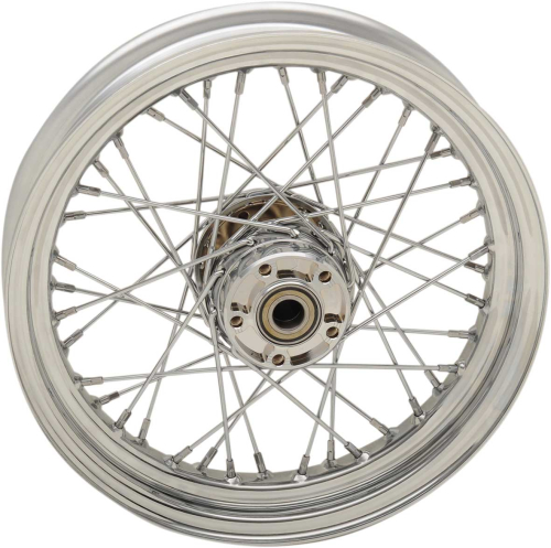 Drag Specialties - Drag Specialties Laced 40 Spoke Rear Wheel - 16x3 - Chrome - 0204-0520