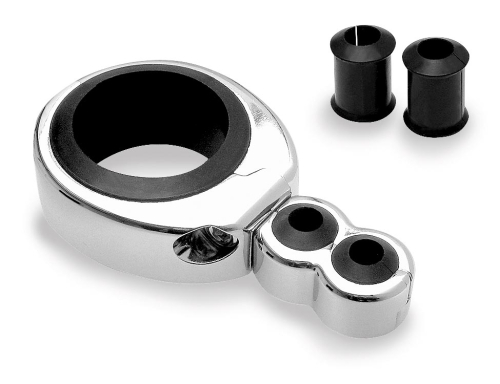 Bikers Choice - Bikers Choice Swivel Head Cable Clamp - 1 1/4in. Dual/1 1/2in. without Rubber Sleeve - Chrome - 11-0042