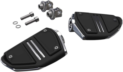 Ciro - Ciro Twin Rail Footrests with Male Mounts - Chrome - 61405
