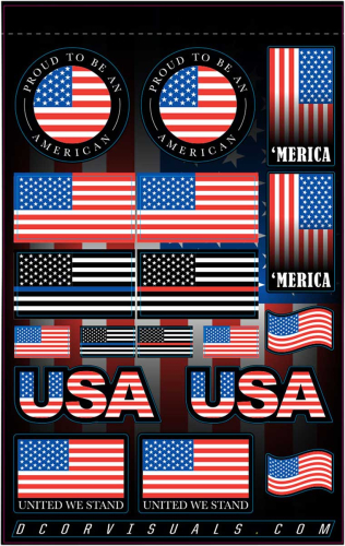 DCOR - DCOR Universal Decal Sheet - USA - 4mll. - 40-90-120