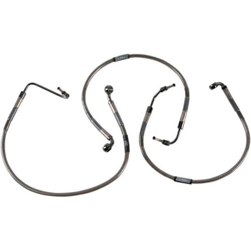 Russell - Russell Braided Front Brake Line Kit - 23in. Upper Length - Renegade - R08731B