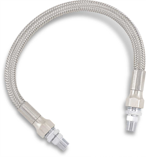 Drag Specialties - Drag Specialties Universal Stainless Steel Braided Oil Line - 12in. - 612