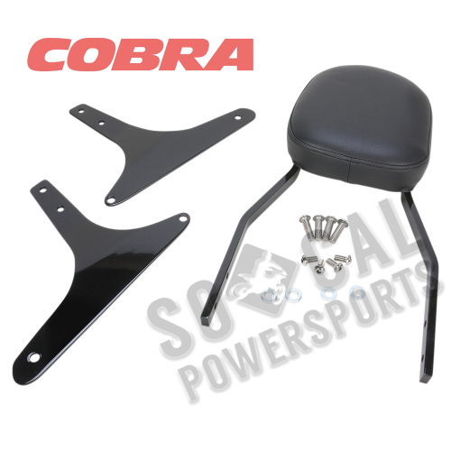 Cobra - Cobra Standard Square Sissy Bar - Black Powder-Coated - 602-1151B