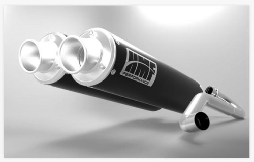 HMF Engineering - HMF Engineering Performance Series Dual Full System Exhaust - Side Mount - Black - Turn Down Brushed - 035556606171