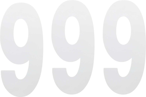 Factory Effex - Factory Effex Standard Numbers 8in. - White - No. 9 - 02-4489