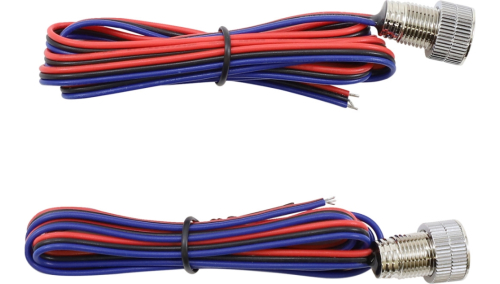 Paul Yaffe Originals - Paul Yaffe Originals Lightning Bolts Super Bright LEDS - Red - Chrome - PYO:BOLTS-BRK-C