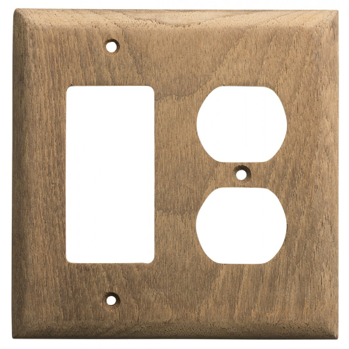 Whitecap - Whitecap Teak Rocker Switch/Duplex Receptacle Cover Plate
