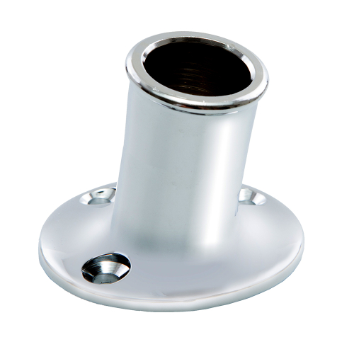 Whitecap - Whitecap Top-Mounted Flag Pole Socket CP/Brass - 3/4" ID