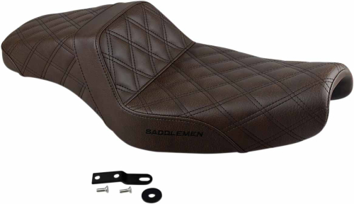 Saddlemen - Saddlemen Step-Up Full Lattice Stitch Seat - Brown - 807-11-175BR