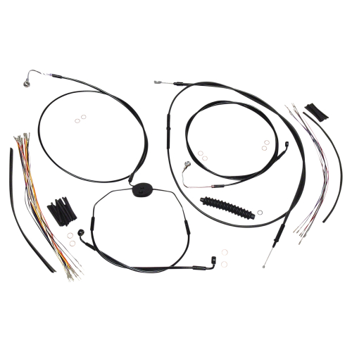 Magnum - Magnum Black XR Handlebar Installation Kit with Black Fittings for 12-14in. Ape - 486321