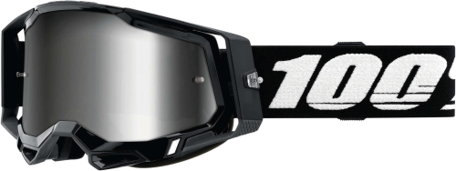 100% - 100% Racecraft 2 Goggles - 50121-252-01 - Black / Silver Mirror Lens - OSFA