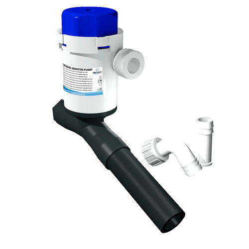 Albin Pump Marine - Albin Pump Cartridge Aerator Pump - 1100 GPH - 12V - Angled