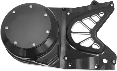 ModQuad - ModQuad Stator Cover and Chain Guard - Smoke Insert/Raised Guard - Black - ST1-W6-BLK