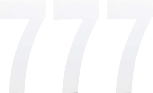 Factory Effex - Factory Effex Standard Numbers 6in. - White - No. 7 - 02-4467