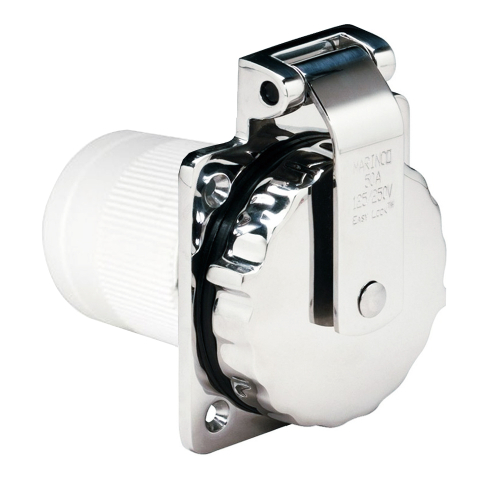 Marinco - Marinco 6373EL-B 50Amp 125/250V Stainless Steel Inlet